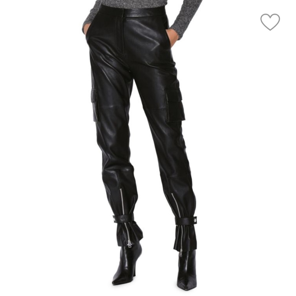 Walter Baker Leather Moto Cargo Pants
